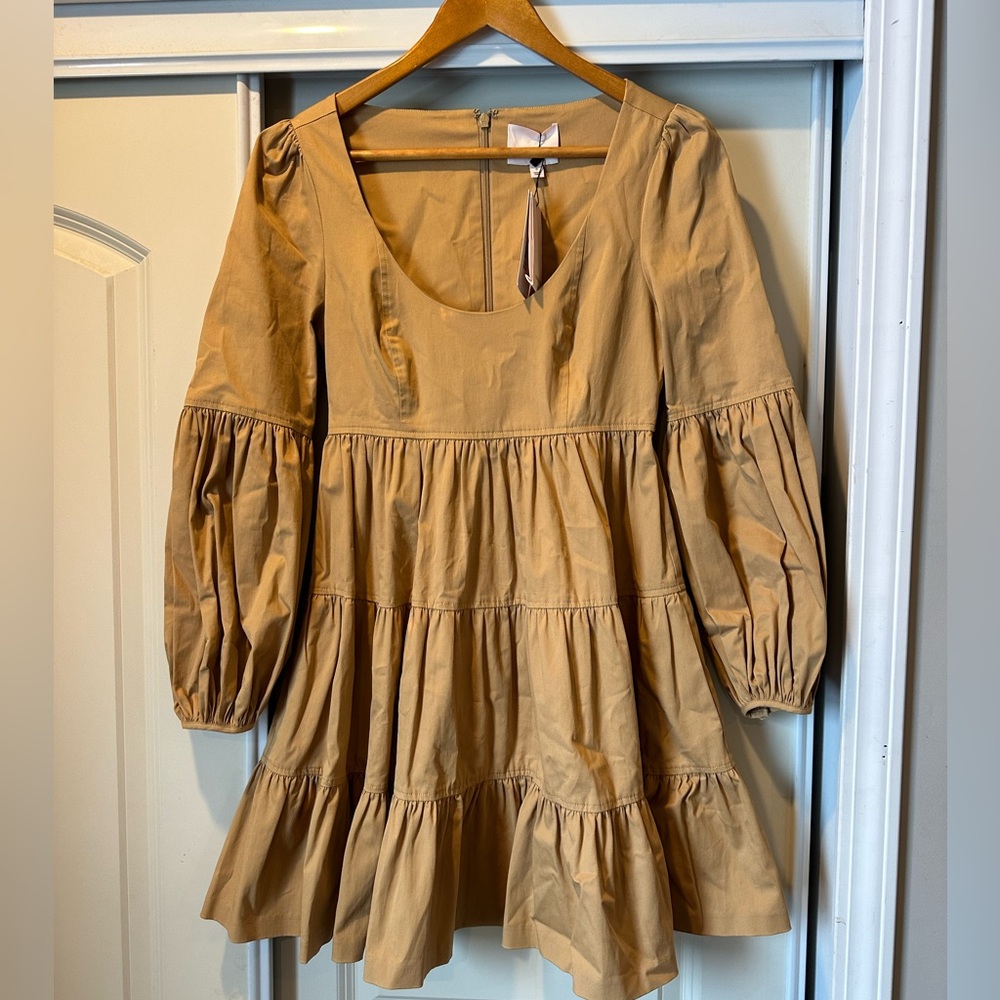 Rococo Cinq a Sept tan baby doll dress 0